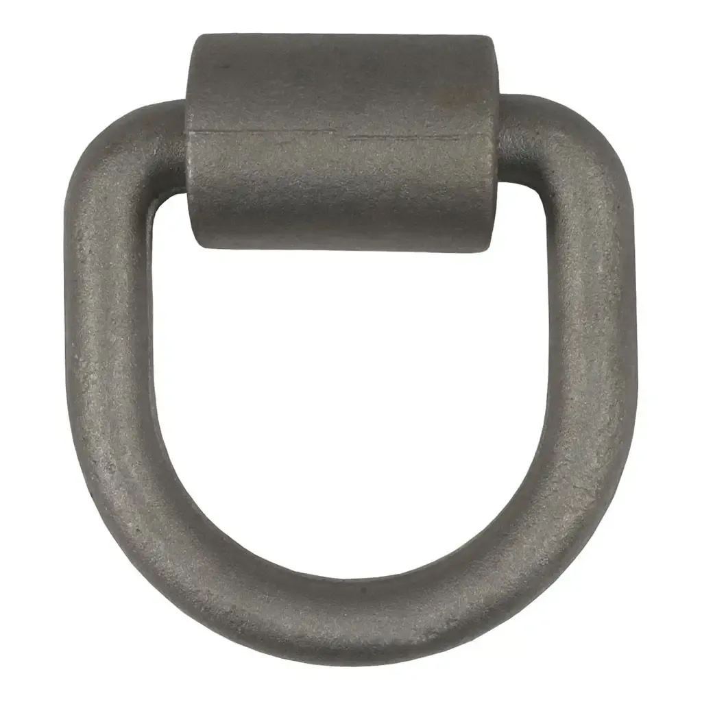 3" x 3" Weld-On Tie-Down D-Ring (6,100 lbs, Raw Steel)