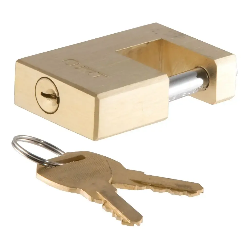 Coupler Lock (1/4 Coupler Lock (1/4" Pin, 3/4" Latch Span, Padlock, Solid Brass)