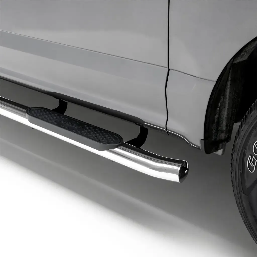 4" Polished Stainless Oval Side Bars, Select Dodge, Ram 1500, 2500, 3500