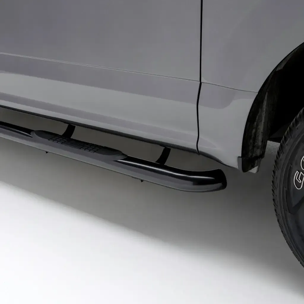 3 3" Round Black Steel Side Bars, Select Dodge Ram 1500, 2500, 3500