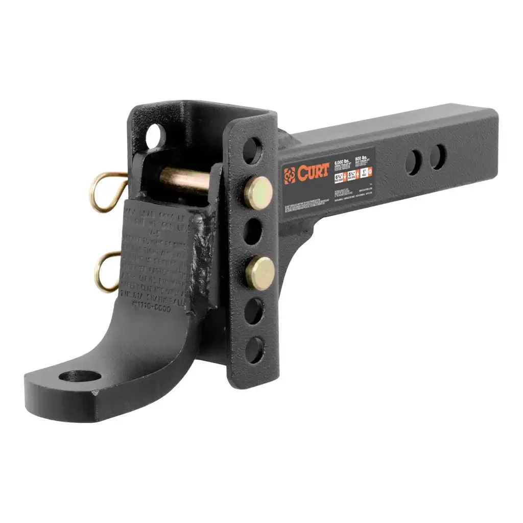 Adjustable Channel Mount with 1 Adjustable Channel Mount with 1" Ball Hole (2" Shank, 6,000 lbs., 6-3/4" Drop)