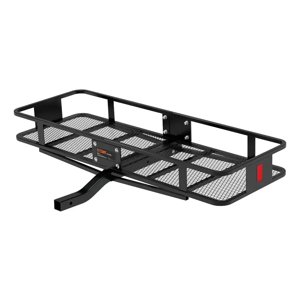 60 60" x 20" Black Steel Basket Cargo Carrier (Fixed 2" Shank, 500 lbs.)