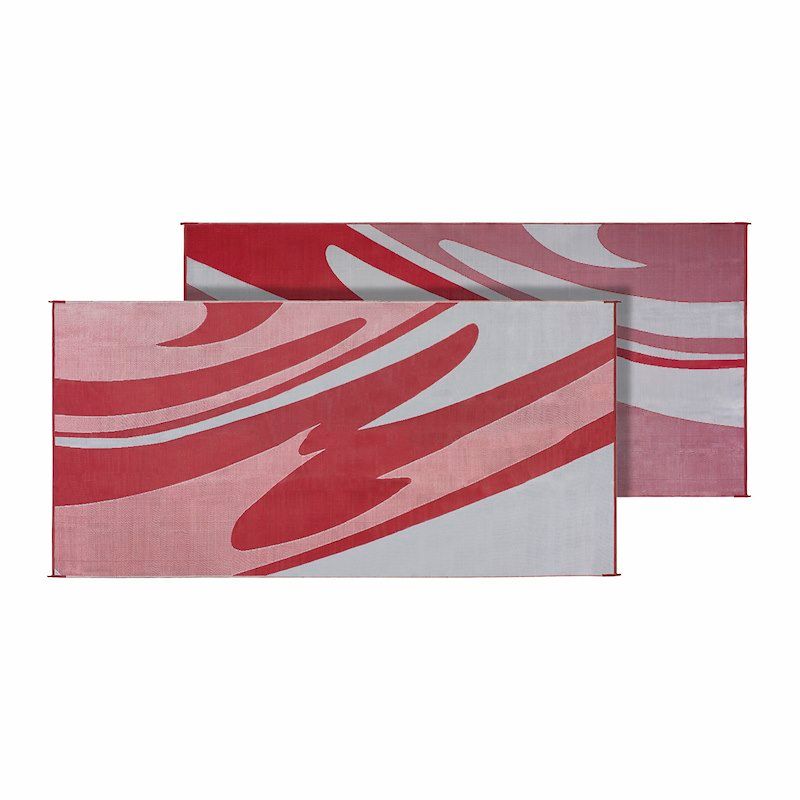 Faulkner 46363 Patio Mat; Mirage Design; 20 Foot Length x 8 Foot Width; Burgundy