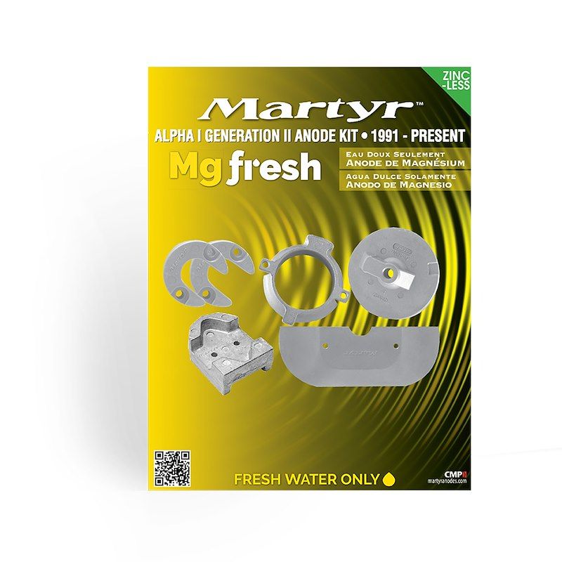Martyr Anodes CMALPHAKITM Marine Anode Kit; For Use Only In Fresh Water; Fits Al