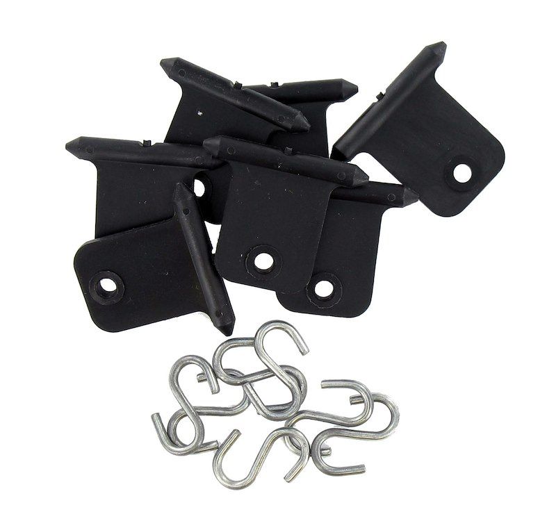 Valterra A77041 Awning Hanger; Use With Utility Roller Bar; Set of 6; Black; Wit
