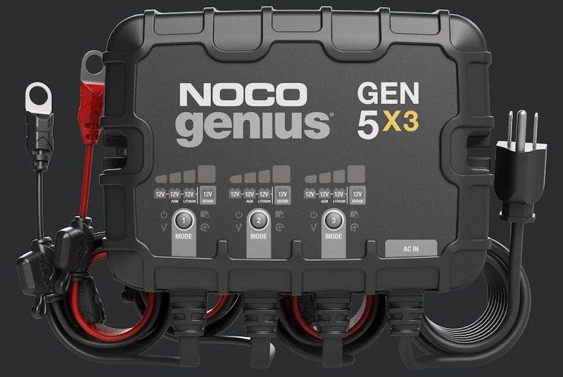 Noco GEN5X3 Battery Charger; For 12 Volt Batteries; 3 Bank Onboard Charger/ 5 Am