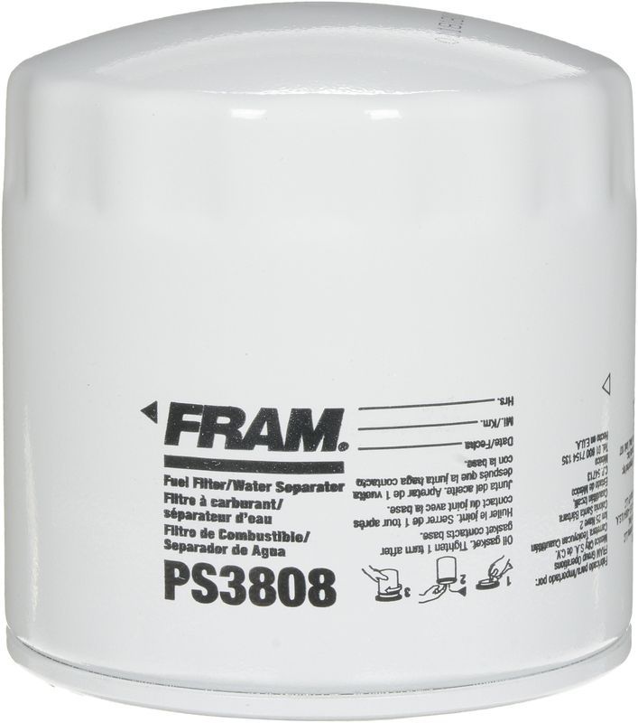 Fram Filter PS3808 Fuel Water Separator Filter; Spin On; 3.69 Inch Outside Diame