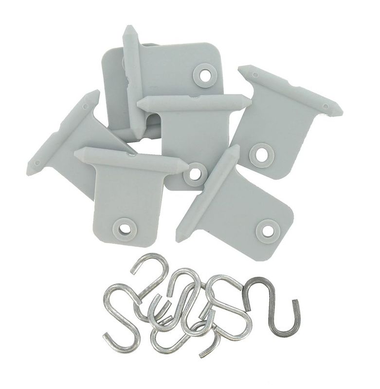 Valterra A77040 Awning Hanger; Use With Utility Roller Bar; Set of 6; Gray; With