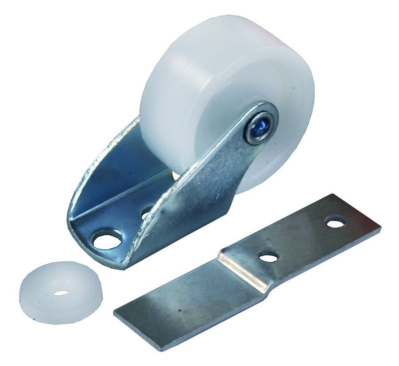 JR Products 5014 Awning Door Roller Removable Roller Type Zinc Plated