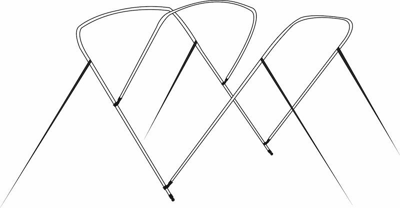 Carver 55405 Boat Bimini Top Brace 6 Foot Length Black Nylon