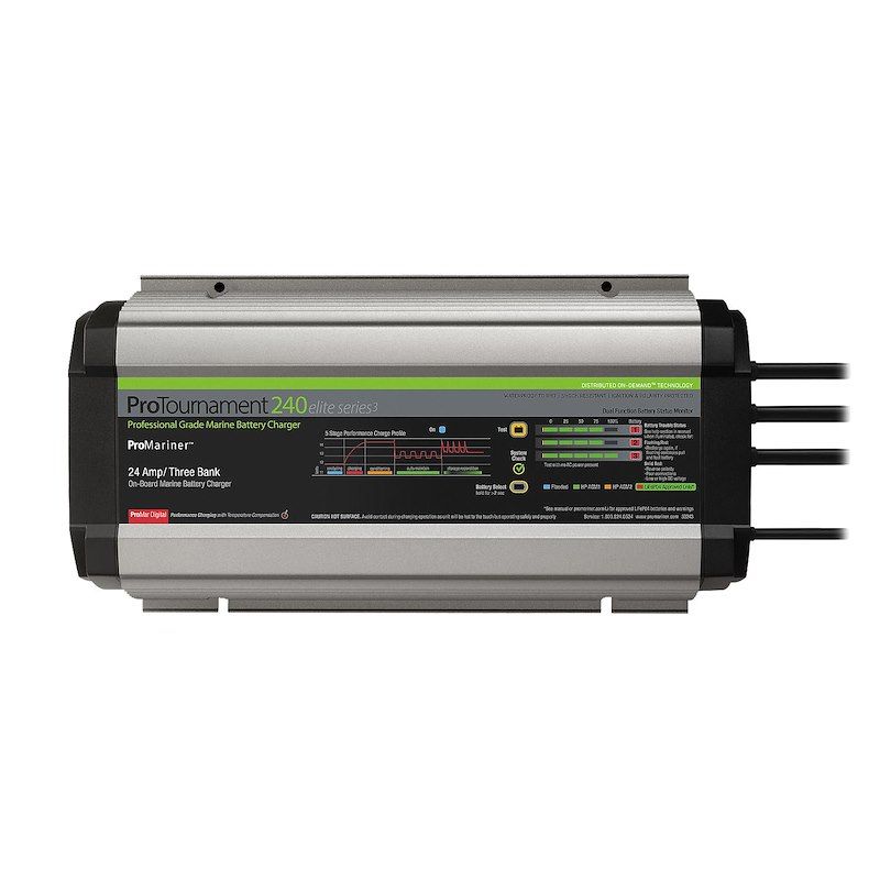 Pro Mariner 53243 Battery Charger; ProTournament Elite 240 Triple; For 12 Volt B