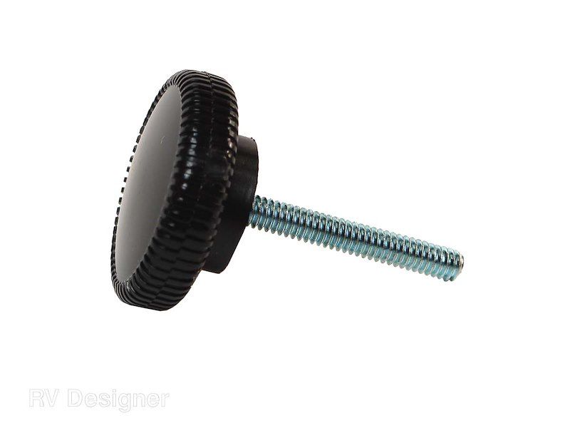 RV Designer E351 Awning Knob; Use With Carefree Awnings; Black; 1-3/4 Inch Stem;