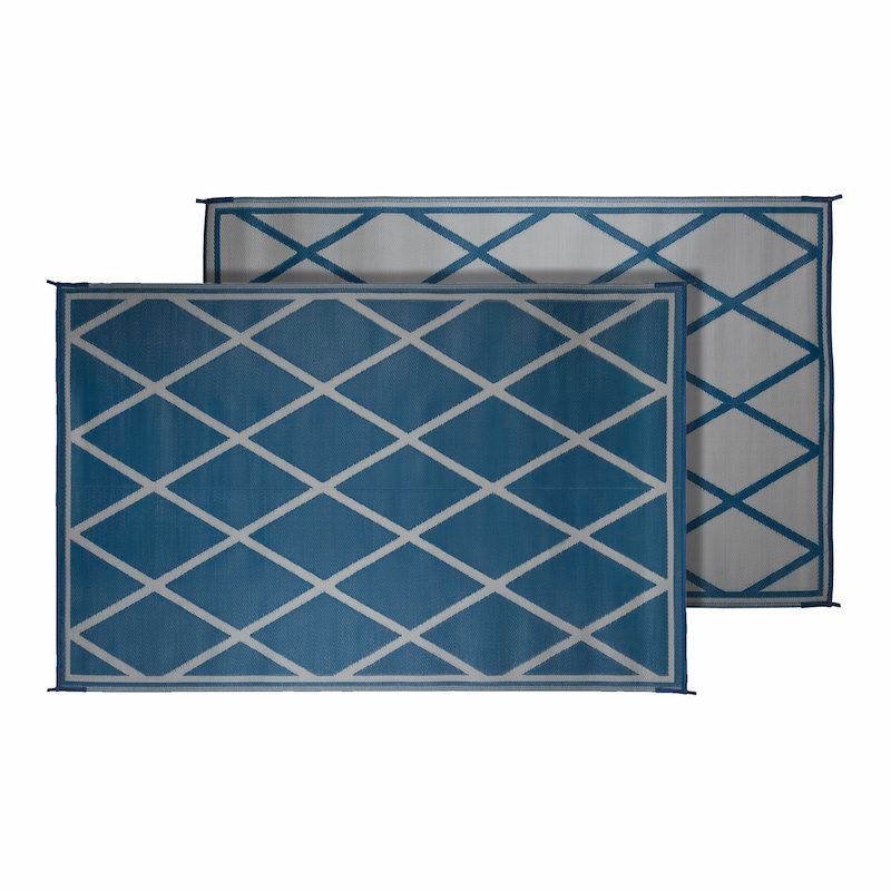 Faulkner 68919 Patio Mat; Diamond Design; 20 Foot Length x 8 Foot Width; Blue/ I Faulkner 68919 Patio Mat; Diamond Design; 20 Foot Length x 8 Foot Width; Blue/ I