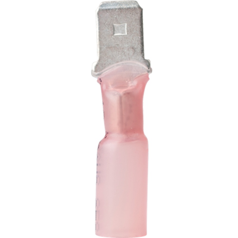 Ancor 316999 Wire Terminal End; Disconnect, 1/4" Male, 22-18, Heat-Shrink, 100.