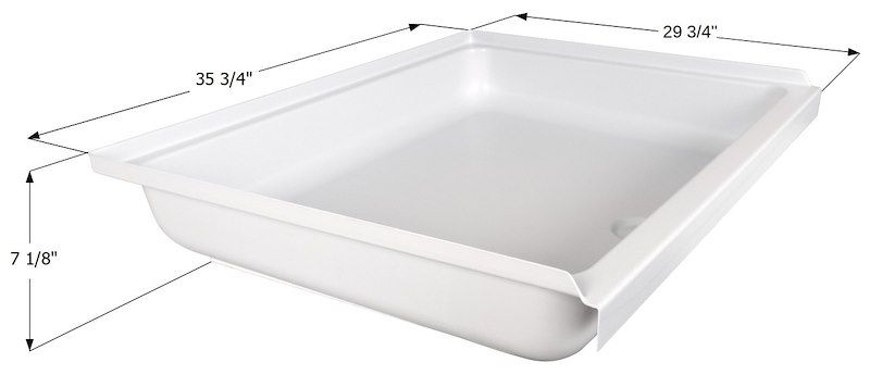 Icon (I6S) 15460 Shower Pan SP3036 Rectangular Without Threshold Center Drain Icon (I6S) 15460 Shower Pan SP3036 Rectangular Without Threshold Center Drain