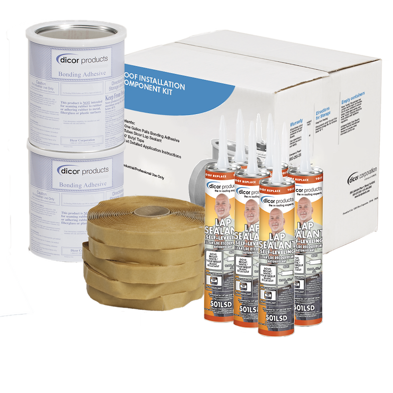 Dicor Corp. (D6J) 401CK-D Roof Installation Kit Roof Membrane Not Included Dicor Corp. (D6J) 401CK-D Roof Installation Kit Roof Membrane Not Included