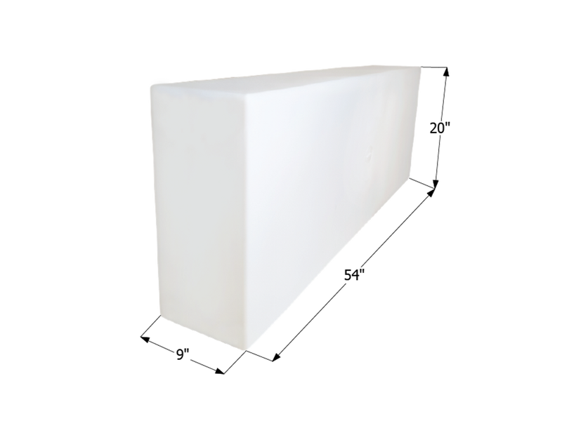Icon (I6S) 12450 Fresh Water Tank 39 Gallon Capacity 54 Inch x 20 Inch x 9 Inch