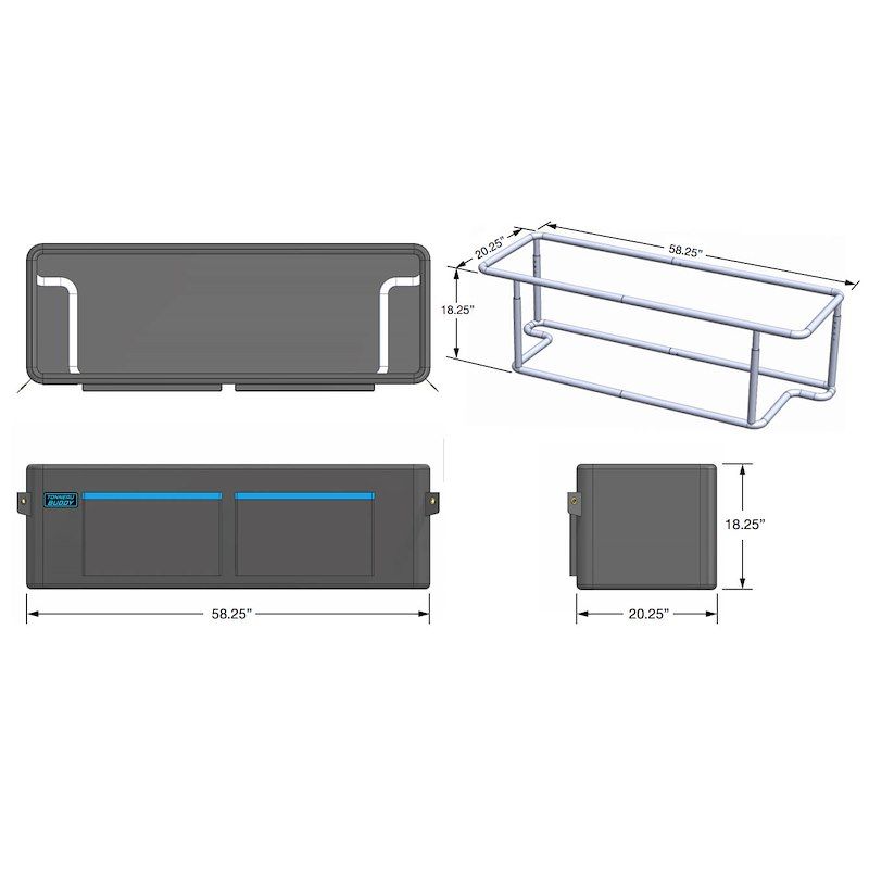 Tonneau Buddy (TBD) TBFS Cargo Organizer Truck Bed Of Full-Size Truck