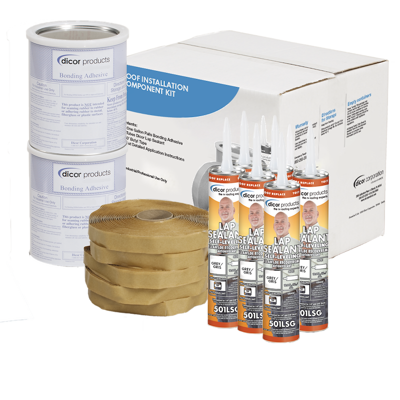 Dicor Corp. 401-CK-G Roof Installation Kit Roof Membrane Not Included Dicor Corp. 401-CK-G Roof Installation Kit Roof Membrane Not Included