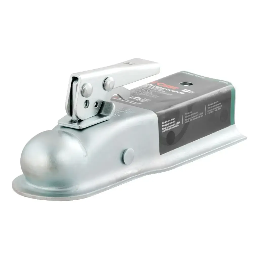 2 2" Straight-Tongue Coupler with Posi-Lock (2-1/2" Channel, 3,500 lbs, Zinc)