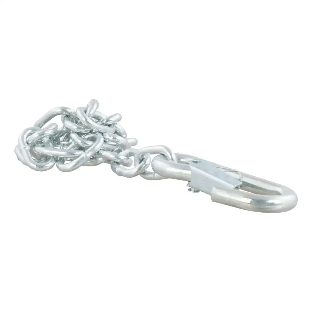 27 27" Safety Chain with 1 Snap Hook (2,000 lbs, Clear Zinc)