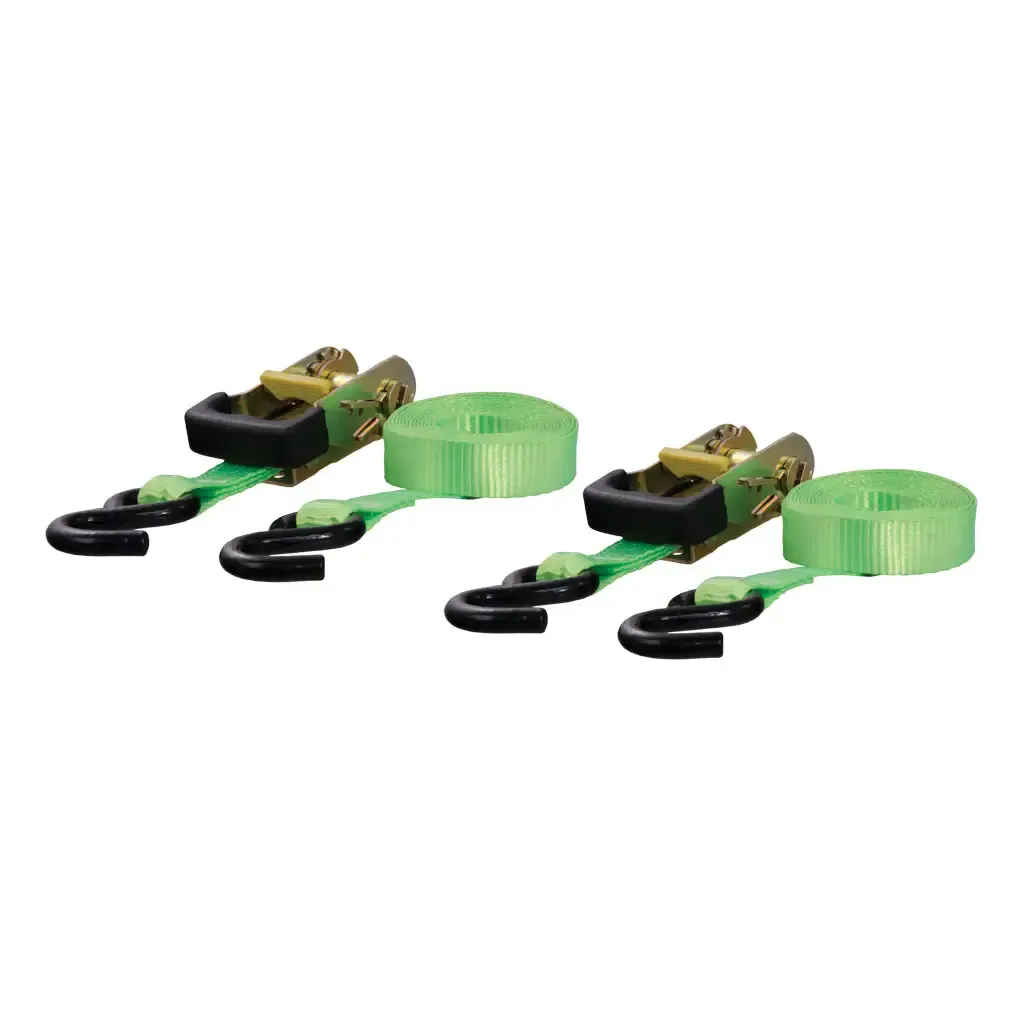 16' Lime Green Cargo Straps with S-Hooks (1,100 lbs, 2-Pack) 16' Lime Green Cargo Straps with S-Hooks (1,100 lbs, 2-Pack)