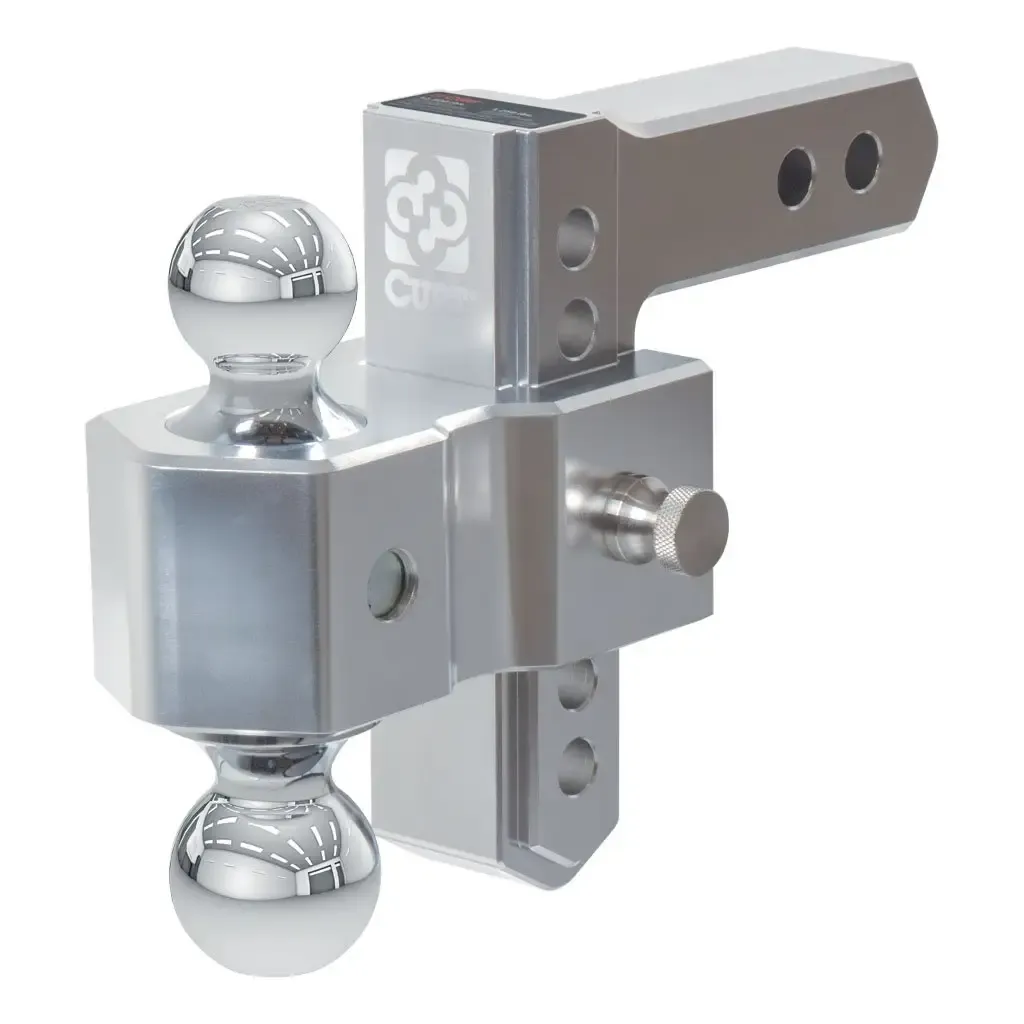 AlumaLite Adjustable Aluminum Hitch with Dual Ball, 5-1/2" Drop