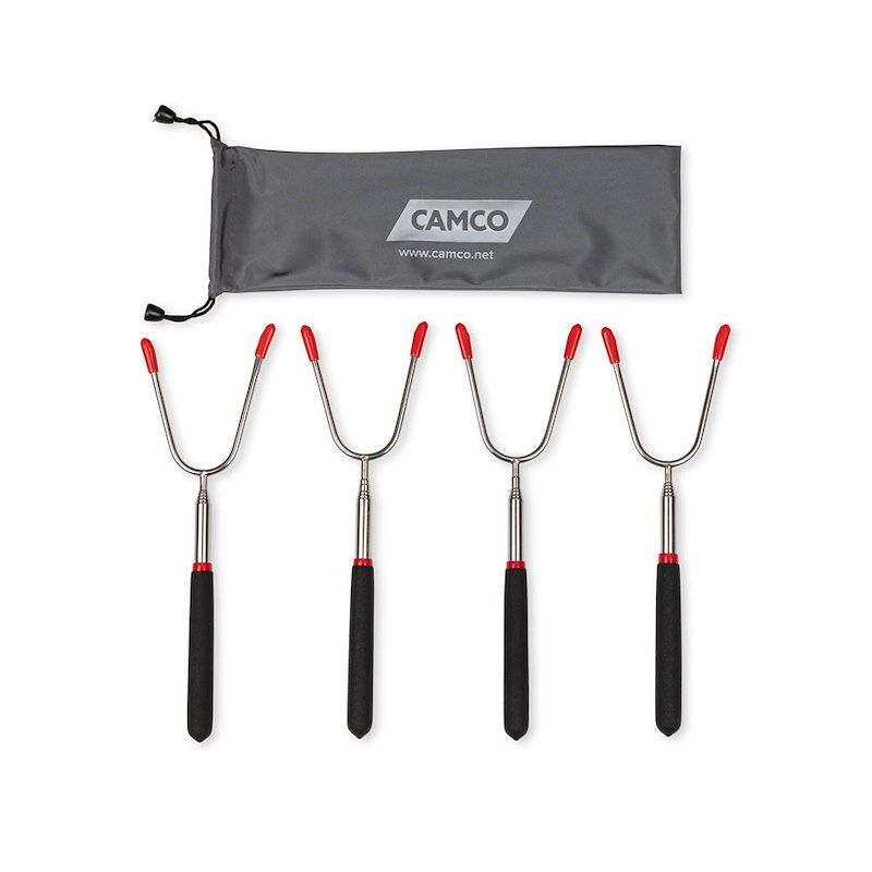 Camco 44015 Campfire Roasting Fork; Extendable Up To 34 Inch Length; Holds Up to