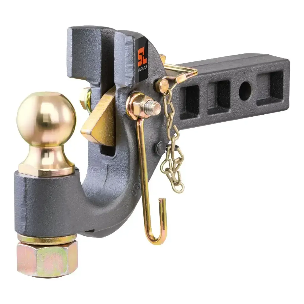 SecureLatch Receiver-Mount Ball & Pintle Hitch (2" Shank, 2" Ball, 14K)