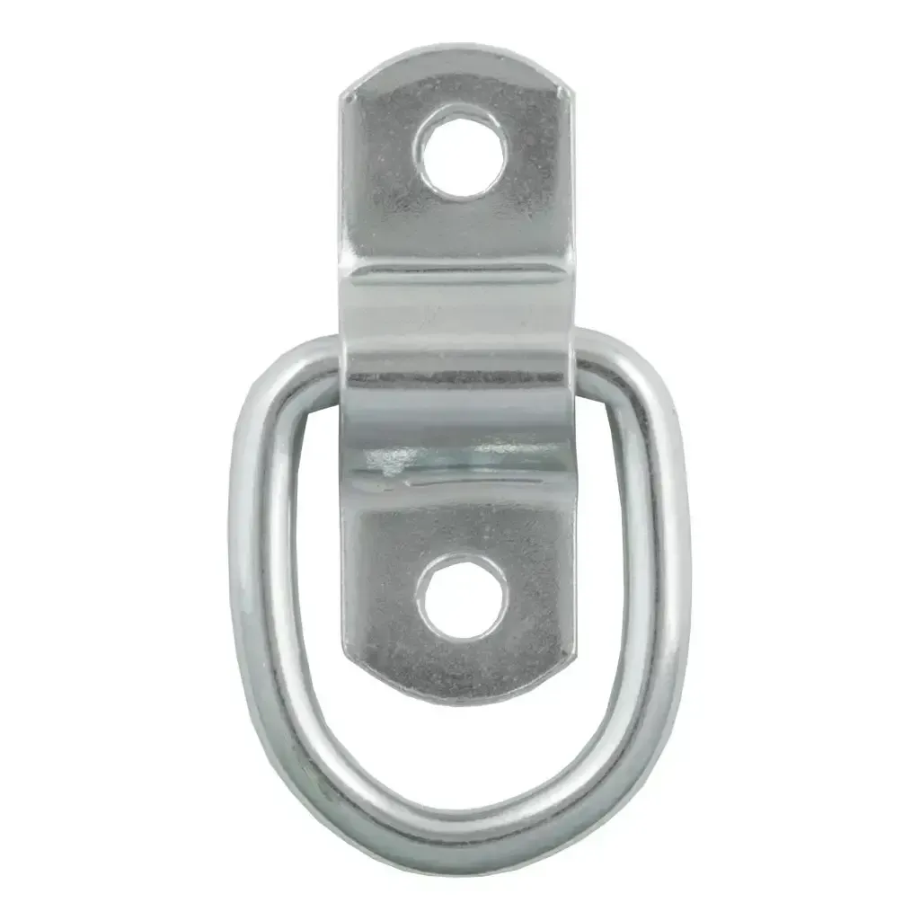 1" x 1-1/4" Surface-Mounted Tie-Down D-Ring (1,200 lbs, Clear Zinc)