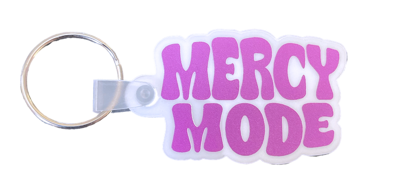 Mercy Mode Bubble Text Keychain
