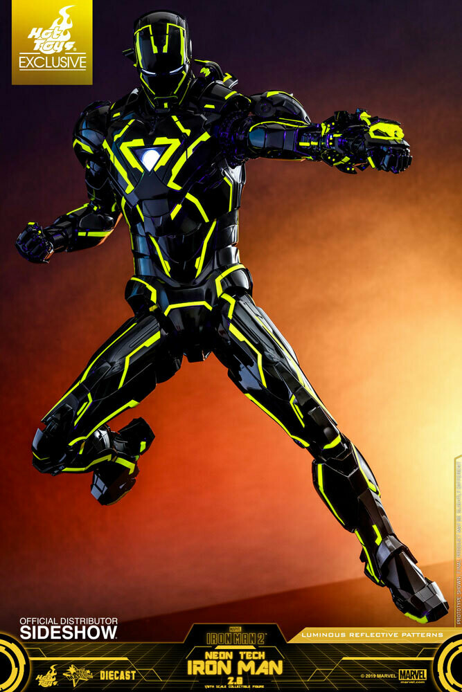 neon tech iron man