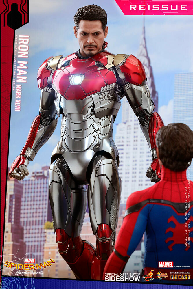 Hot Toys Iron Man (Mark XLVII) (Mark 47) 1/6th Scale Collectible Figure (Spider-Man Homecoming) reissue