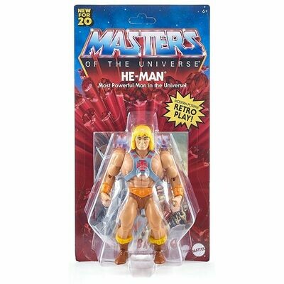 Masters of the Universe Origins Wave 1:  He-man Action Figure (VARIED US/EU CARD)
