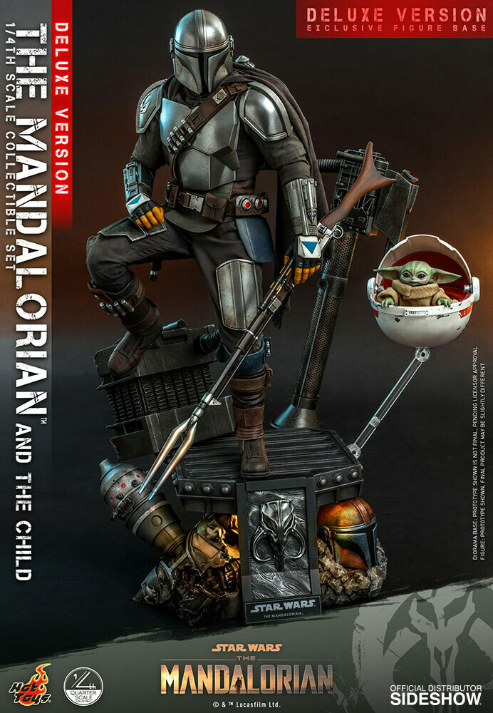 Hot Toys Star Wars The Mandalorian and the Child 1/4 SCALE Set (DELUXE version)