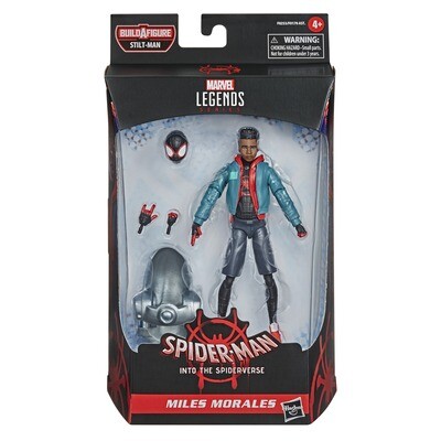 Marvel Legends 6" Spider Man (Into The Spider Verse) Miles Morales (Stilt Man BAF)