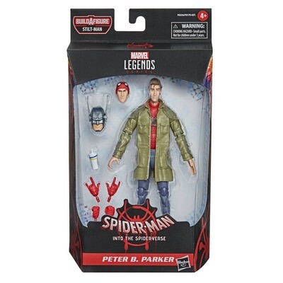 Marvel Legends 6" Spider-Man (Into The Spider-Verse) Peter B. Parker (Stilt Man BAF)