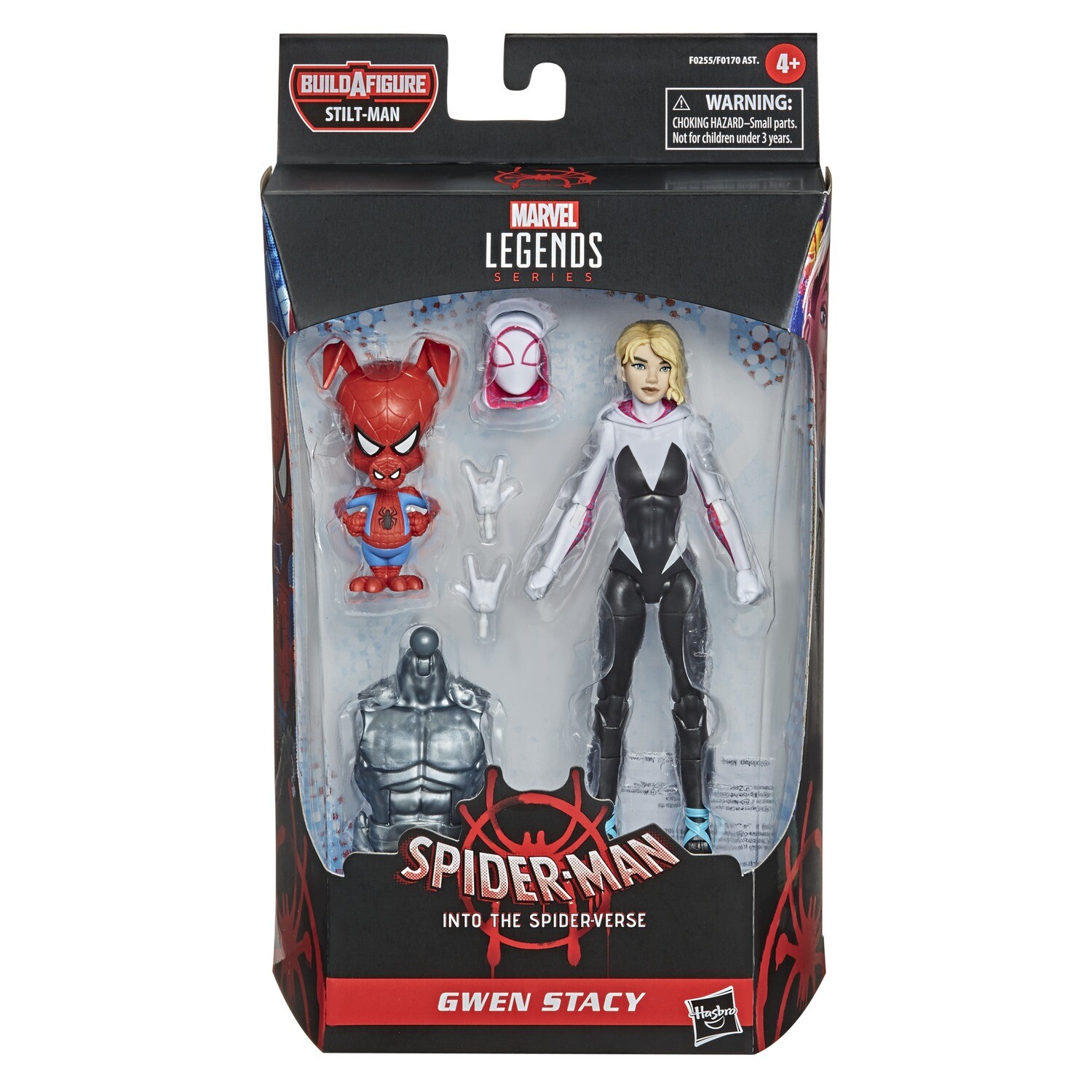 Marvel Legends 6" Spider Man (Into The Spider Verse) Spider Gwen Stacy and Spider Ham (Stilt Man BAF)