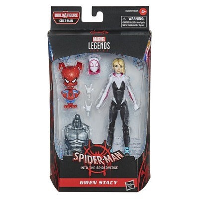 Marvel Legends 6 Marvel Legends 6" Spider Man (Into The Spider Verse) Spider Gwen Stacy and Spider Ham (Stilt Man BAF)