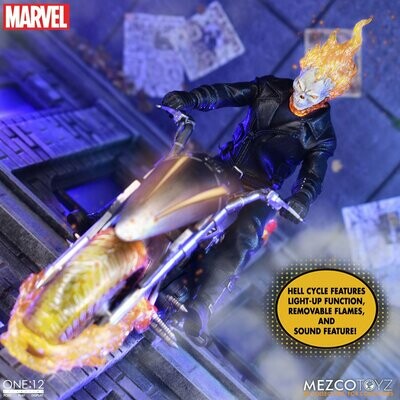 MEZCO ONE:12 COLLECTIVE GHOST RIDER & HELL CYCLE DELUXE SET
