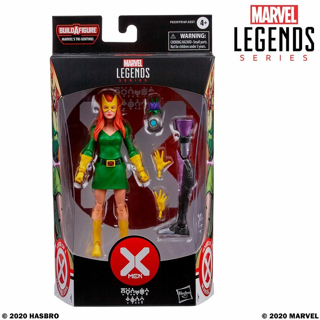 Marvel Legends 6" X-Men House of X Wave 1 Jean Grey Marvel Girl (Tri-Sentinel BAF)