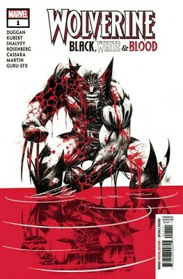 WOLVERINE BLACK WHITE BLOOD