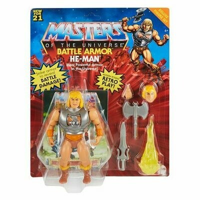 Masters of the Universe Origins DELUXE Wave 2: Battle Armor He-Man Action Figure (VARIED EU/US CARD)