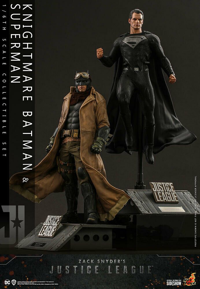 PRE ORDER** Hot Toys Zach Snyder's Justice League: 1:6 Knightmare Batman  and Superman TWIN SET