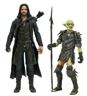Diamond Select Lord of the Rings Wave 3 Set of 2 (Sauron BAF) Aragorn & Moria Orc