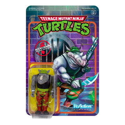 Super7 - Teenage Mutant Ninja Turtles ReAction Figure - Rocksteady