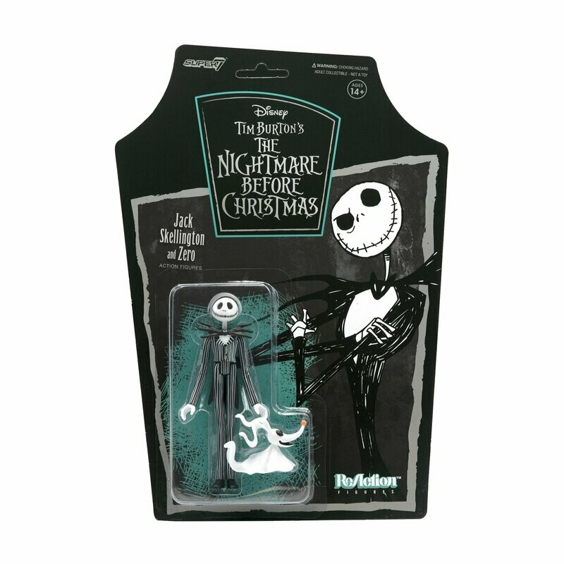 Super7 -Tim Burton's The Nightmare Before Christmas ReAction Figures Wave 1 - Jack Skellington *NOT MINT*