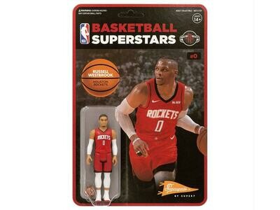 Super7 - NBA Basketball Superstars ReAction Russell Westbrook (Houston Rockets) Figure