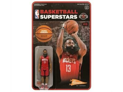 Super7 - NBA Basketball Superstars ReAction James Harden (Houston Rockets) Figure