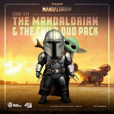 Beast Kingdom - Star Wars The Mandalorian Egg Attack Action EAA-111 The Mandalorian & The Child Duo Pack